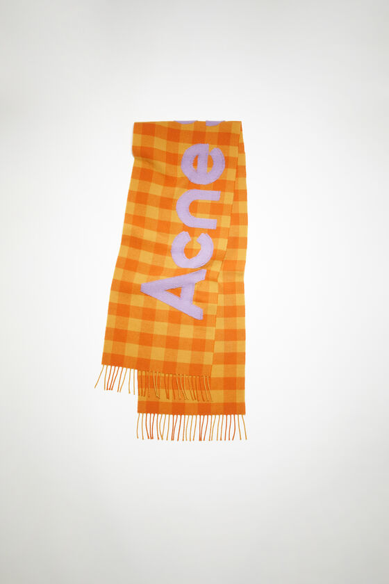 (image for) Excellent Check logo scarf